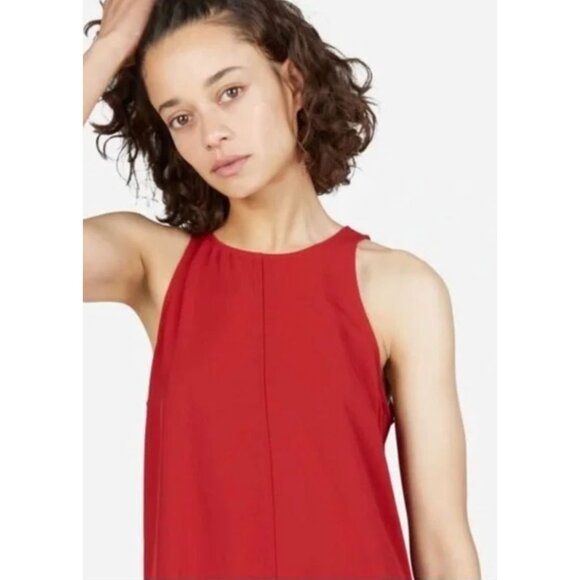 Everlane Japanese GoWeave High Neck Tank Red Dress-sz 12 - Picture 3 of 10
